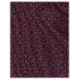 Viola Milano - Hilario Chain Selftipped Italian Silk Tie - Navy/Wine - Handmade in Italy - Luxury Exclusive Collection