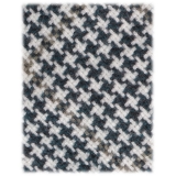 Viola Milano - Cravatta in Lana con Motivo Pied de Poule - Mix Blu Navy - Handmade in Italy - Luxury Exclusive Collection