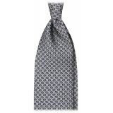Viola Milano - Infiniti Chain Selftipped Italian Silk Tie - Green - Handmade in Italy - Luxury Exclusive Collection