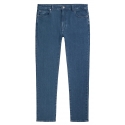 Viola Milano - Jeans Slim Leg a 5 Tasche in Denim Italiano - Blu Medio - Handmade in Italy - Luxury Exclusive Collection