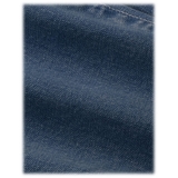 Viola Milano - Jeans Slim Leg a 5 Tasche in Denim Italiano - Blu Medio - Handmade in Italy - Luxury Exclusive Collection