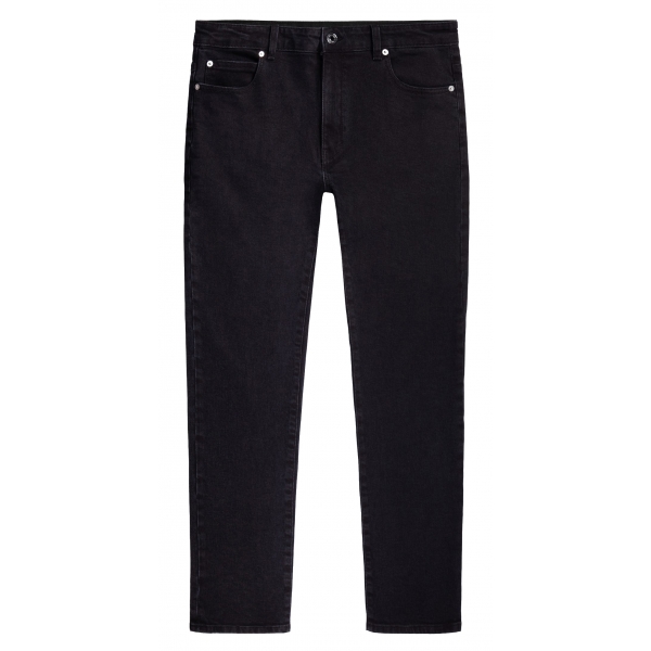 Viola Milano - Italian Denim Slim Leg 5-Pocket Jeans - Black - Handmade in Italy - Luxury Exclusive Collection