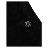 Viola Milano - Italian Denim Slim Leg 5-Pocket Jeans - Black - Handmade in Italy - Luxury Exclusive Collection