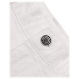 Viola Milano - Italian Denim Slim Leg 5-Pocket Jeans - White - Handmade in Italy - Luxury Exclusive Collection