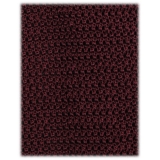 Viola Milano - Knitted Solid V-End Silk Tie - Burgundy - Handmade in Italy - Luxury Exclusive Collection
