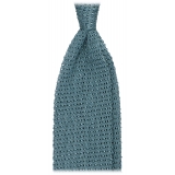 Viola Milano - Cravatta in Seta con Motivo a V - Menta Chiaro - Handmade in Italy - Luxury Exclusive Collection