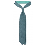 Viola Milano - Cravatta in Seta con Motivo a V - Menta Chiaro - Handmade in Italy - Luxury Exclusive Collection