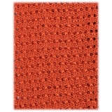 Viola Milano - Knitted Solid V-End Silk Tie - Orange - Handmade in Italy - Luxury Exclusive Collection