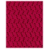 Viola Milano - Cravatta in Seta con Motivo a Zig-Zag - Fucsia - Handmade in Italy - Luxury Exclusive Collection