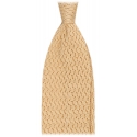 Viola Milano - Cravatta in Seta con Motivo a Zig-Zag - Giallo - Handmade in Italy - Luxury Exclusive Collection