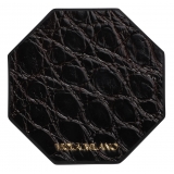 Viola Milano - Sottobicchieri di Lusso in Coccodrillo - Marrone (Set da 6) - Handmade in Italy - Luxury Exclusive Collection