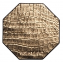 Viola Milano - Luxury Crocodile Coaster - Gold (Set of 6) - Handmade in Italy - Luxury Exclusive Collection