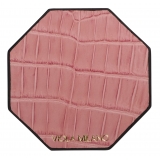 Viola Milano - Luxury Crocodile Coaster - Pink (Set of 6) - Handmade in Italy - Luxury Exclusive Collection