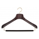 Viola Milano - Luxury Wood Suit/Coat Hanger - Dark Wood (Set of 6) - Handmade in Italy - Luxury Exclusive Collection