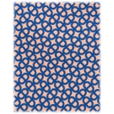 Viola Milano - Cravatta Maillon in Seta Italiana Cucitura - Corallo/Blu Navy - Handmade in Italy - Luxury Exclusive Collection