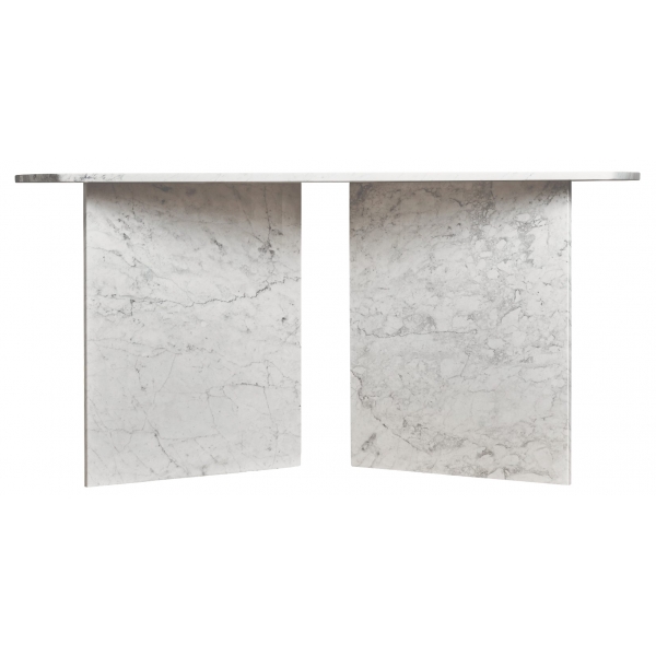 Viola Milano - Maison Milano Italian Carrara Marble Table - City White - Handmade in Italy - Luxury Exclusive Collection
