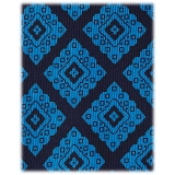 Viola Milano - Cravatta in Seta Madder Stampa a Mano e Medaglione - Blu Navy - Handmade in Italy - Luxury Exclusive Collection