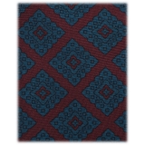 Viola Milano - Medallion Handprinted Archive Madder Silk Tie - Wine Mix - Handmade in Italy - Luxury Exclusive Collection