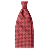 Viola Milano - Cravatta in Seta Italiana con Motivo Micro Floreale - Rosa Mix - Handmade in Italy - Luxury Exclusive Collection