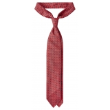 Viola Milano - Micro Floral Selftipped Italian Silk Tie - Rose Mix - Handmade in Italy - Luxury Exclusive Collection