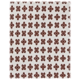 Viola Milano - Cravatta in Seta con Motivo a Micro Fiori - Bianco/Marrone - Handmade in Italy - Luxury Exclusive Collection