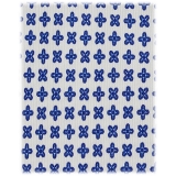 Viola Milano - Cravatta in Seta con Motivo a Micro Fiori - Bianco/Navy - Handmade in Italy - Luxury Exclusive Collection