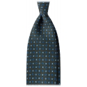 Viola Milano - Micro Paisley Handprinted Selftipped Silk Tie - Forest Mix - Handmade in Italy - Luxury Exclusive Collection