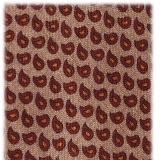 Viola Milano - Cravatta in Lana Italiana Micro Paisley - Naturale/Rosso - Handmade in Italy - Luxury Exclusive Collection