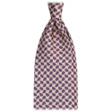 Viola Milano - Cravatta in Seta Italiana con Motivo Micro Paisley - Gialla - Handmade in Italy - Luxury Exclusive Collection