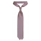 Viola Milano - Cravatta in Seta Italiana con Motivo Micro Paisley - Gialla - Handmade in Italy - Luxury Exclusive Collection