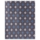 Viola Milano - Micro Pattern Selftipped Silk Tie - Grey Mix - Handmade in Italy - Luxury Exclusive Collection