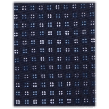 Viola Milano - Cravatta in Seta Con Motivo Micro-Tipped - Navy Mix - Handmade in Italy - Luxury Exclusive Collection