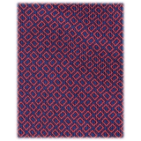 Viola Milano - Micro Square Selftipped Italian Silk Tie - Navy/Wine - Handmade in Italy - Luxury Exclusive Collection
