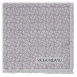 Viola Milano - Micro Stirrups Silk Pocket Square - Menthol - Handmade in Italy - Luxury Exclusive Collection