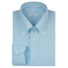Viola Milano - Camicia Carlo Riva 100% Lino a Righe - Turchese Mare - Handmade in Italy - Luxury Exclusive Collection