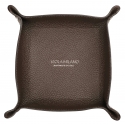 Viola Milano - Milanese Grain Leather Change Tray - Brown - Handmade in Italy - Luxury Exclusive Collection