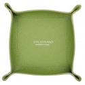Viola Milano - Milanese Grain Leather Change Tray - Grey - Handmade in Italy - Luxury Exclusive Collection