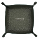 Viola Milano - Milanese Grain Leather Change Tray - Loden Green - Handmade in Italy - Luxury Exclusive Collection