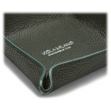 Viola Milano - Milanese Grain Leather Change Tray - Loden Green - Handmade in Italy - Luxury Exclusive Collection