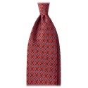 Viola Milano - Cravatta in Seta con Motivo Floreale Misto - Rosa - Handmade in Italy - Luxury Exclusive Collection