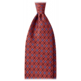 Viola Milano - Cravatta in Seta con Motivo Floreale Misto - Rosa - Handmade in Italy - Luxury Exclusive Collection