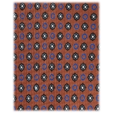 Viola Milano - Mixed Bloom Handprinted Selftipped Silk Tie - Bronze Mix - Handmade in Italy - Luxury Exclusive Collection
