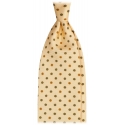 Viola Milano - Mix Floral Selftipped Italian Silk Tie - Yellow - Handmade in Italy - Luxury Exclusive Collection
