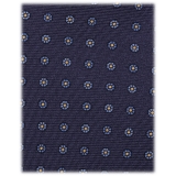 Viola Milano - Cravatta in Seta con Motivo Floreale Misto - Navy Mix - Handmade in Italy - Luxury Exclusive Collection