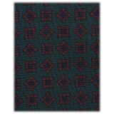 Viola Milano - Cravatta in Seta Antica con Stampa a Mano di Fiori - Verde - Handmade in Italy - Luxury Exclusive Collection