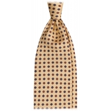 Viola Milano - Mix Flower Selftipped Italian Silk Tie - Yellow - Handmade in Italy - Luxury Exclusive Collection
