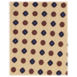 Viola Milano - Cravatta in Seta Italiana con Motivo a Fiori Misti - Giallo - Handmade in Italy - Luxury Exclusive Collection