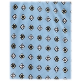 Viola Milano - Cravatta in Seta con Motivo a Fiori Misti - Azzurro Chiaro - Handmade in Italy - Luxury Exclusive Collection