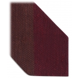Viola Milano - Mix Stripe 3-Fold Grenadine Tie - Navy/Brown Mix - Handmade in Italy - Luxury Exclusive Collection