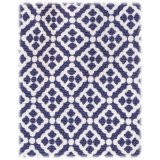 Viola Milano - Cravatta in Seta con Motivo Floreale a Mosaico - Navy - Handmade in Italy - Luxury Exclusive Collection
